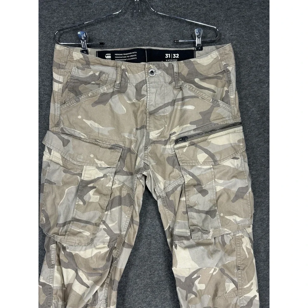 G-Star Raw Rovic Zip 3D Regular Tapered Cargo Pants Mens 31x32 (fits 33x30) Camo